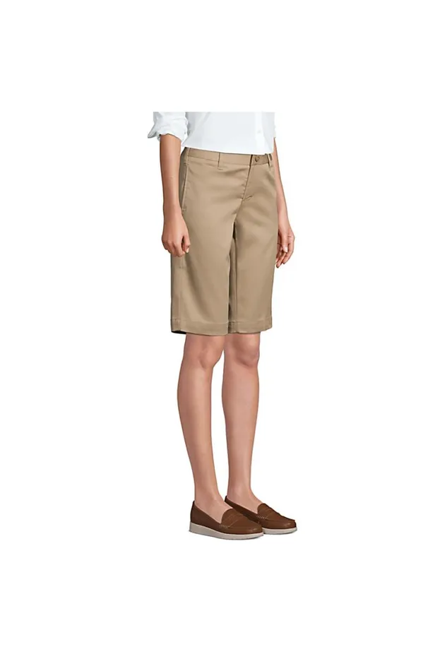 Lands039 End Shorts Women Adaptive Blend Chino Shorts Classic Navy