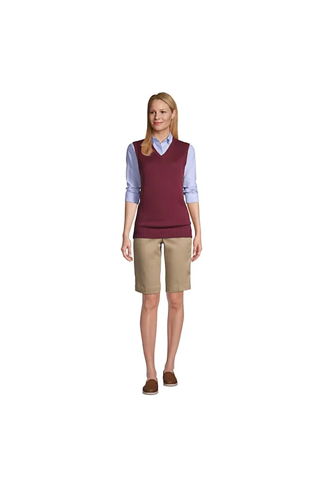 Lands039 End Shorts Women Adaptive Blend Chino Shorts Classic Navy