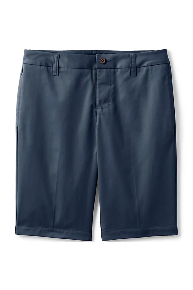 Lands039 End Shorts Women Adaptive Blend Chino Shorts Classic Navy