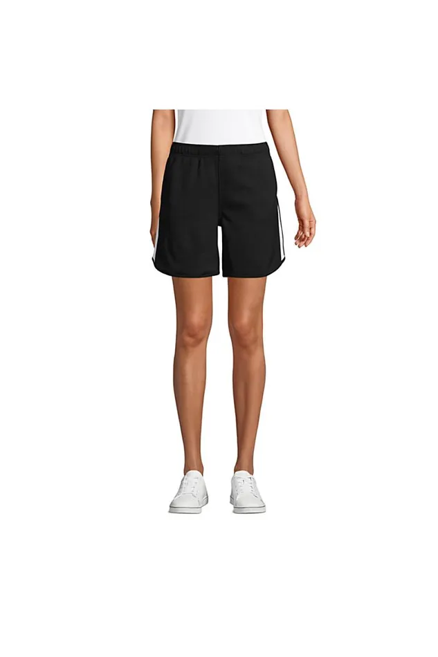Lands039 End Shorts Women Mesh Athletic Gym Shorts Black
