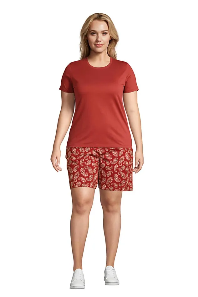 Lands039 End Shorts Women Plus Size Pull On 7034 Chino Shorts Rust Red Lands039 End Shorts Women Plus Size Pull On 7034 Chino Shorts Rust Red