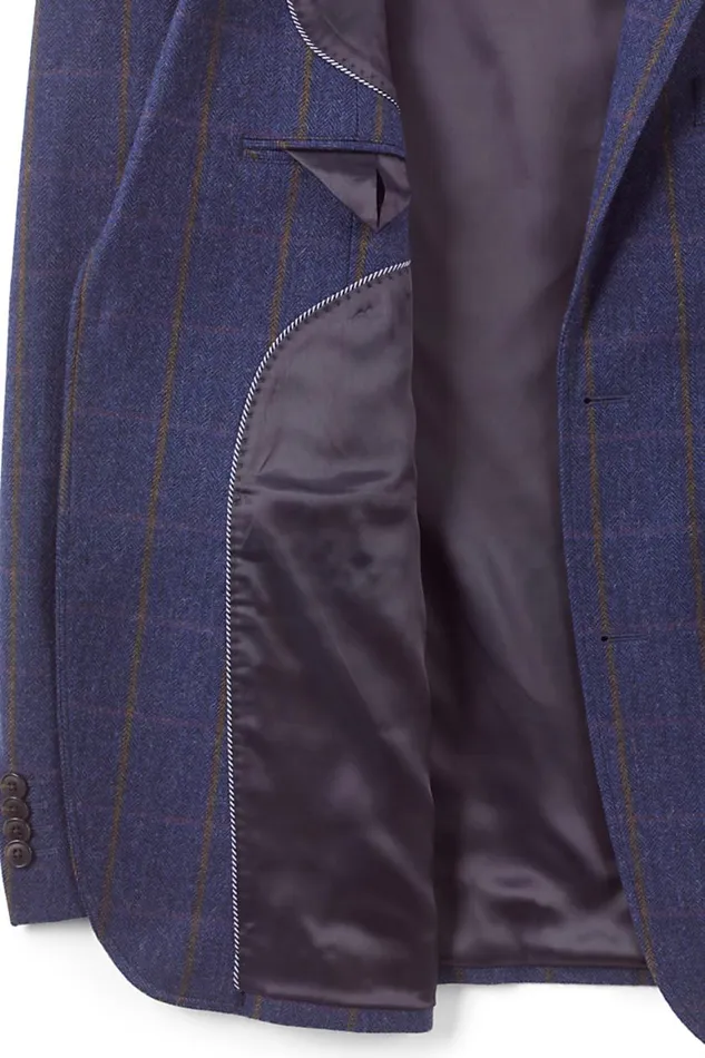 Lands039 End Sportcoats and Blazers Men Tailored Fit Wool Pattern Sport Coat Navy Herringbone Windowpane Lands039 End Sportcoats and Blazers Men Tailored Fit Wool Pattern Sport Coat Navy Herringbone Windowpane