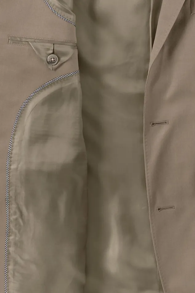 Lands039 End Sportcoats and Blazers Men Tailored Wool Gabardine Sport Coat Taupe Lands039 End Sportcoats and Blazers Men Tailored Wool Gabardine Sport Coat Taupe