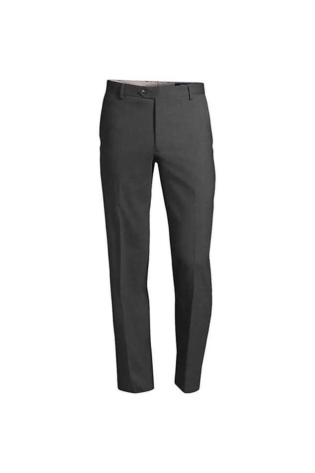 Lands039 End Suits and Separates Men Tailored Fit Comfortfirst Yearrounder Dress Pants Dark Charcoal
