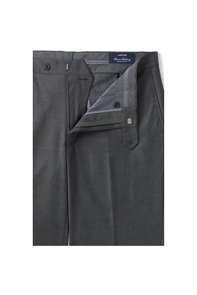 Lands039 End Suits and Separates Men Tailored Fit Comfortfirst Yearrounder Dress Pants Dark Charcoal