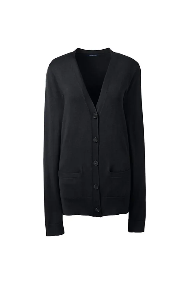 Lands039 End Sweaters Women Plus Performance Long Sleeve Vneck Cardigan With Pockets Black Lands039 End Sweaters Women Plus Performance Long Sleeve Vneck Cardigan With Pockets Black