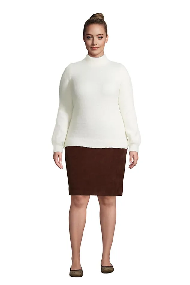 Lands039 End Sweaters Women Plus Size Long Sleeve Eyelash Sweater Ivory Lands039 End Sweaters Women Plus Size Long Sleeve Eyelash Sweater Ivory
