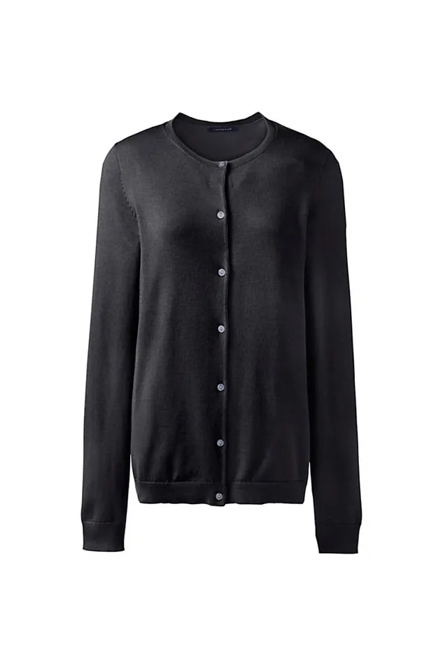 Lands039 End Sweaters Women Plus Size Performance Crew Cardigan Sweater Black Lands039 End Sweaters Women Plus Size Performance Crew Cardigan Sweater Black