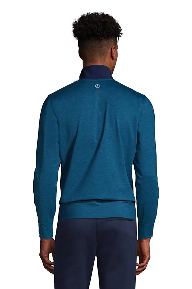 Lands039 End Sweatshirts and Hoodies Men Performance Quarter Zip Sweater Baltic Teal Space Dye Lands039 End Sweatshirts and Hoodies Men Performance Quarter Zip Sweater Baltic Teal Space Dye