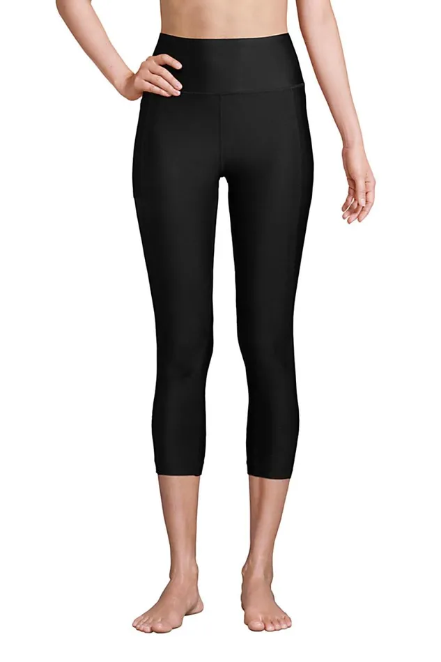 Lands039 End Swimsuits Women Chlorine Resistant High Waisted Modest Swim Leggings With Upf 50 Sun Protection Black Lands039 End Swimsuits Women Chlorine Resistant High Waisted Modest Swim Leggings With Upf 50 Sun Protection Black