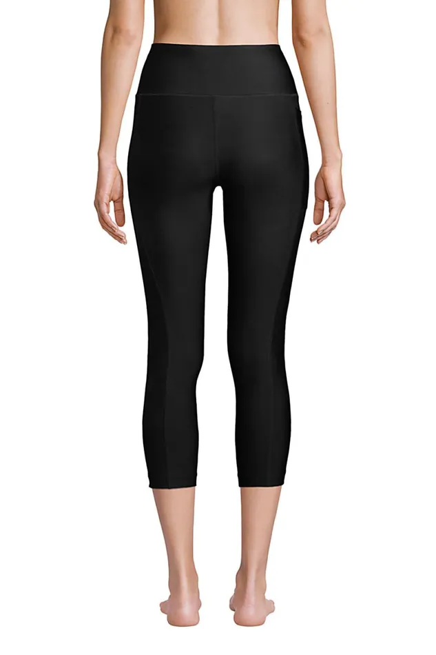 Lands039 End Swimsuits Women Chlorine Resistant High Waisted Modest Swim Leggings With Upf 50 Sun Protection Black Lands039 End Swimsuits Women Chlorine Resistant High Waisted Modest Swim Leggings With Upf 50 Sun Protection Black