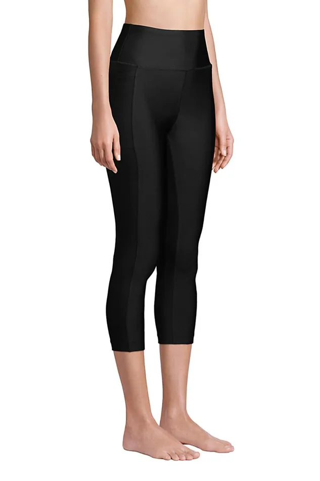 Lands039 End Swimsuits Women Chlorine Resistant High Waisted Modest Swim Leggings With Upf 50 Sun Protection Black Lands039 End Swimsuits Women Chlorine Resistant High Waisted Modest Swim Leggings With Upf 50 Sun Protection Black