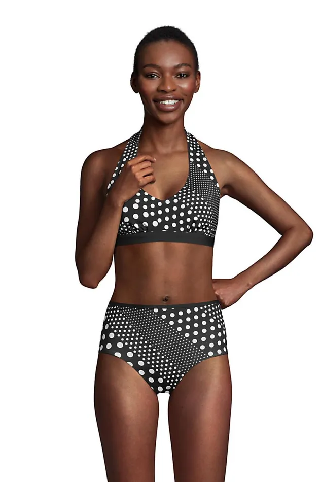 Lands039 End Swimsuits Women Chlorine Resistant Reversible Halter Bikini Top Swimsuit Black Lands039 End Swimsuits Women Chlorine Resistant Reversible Halter Bikini Top Swimsuit Black