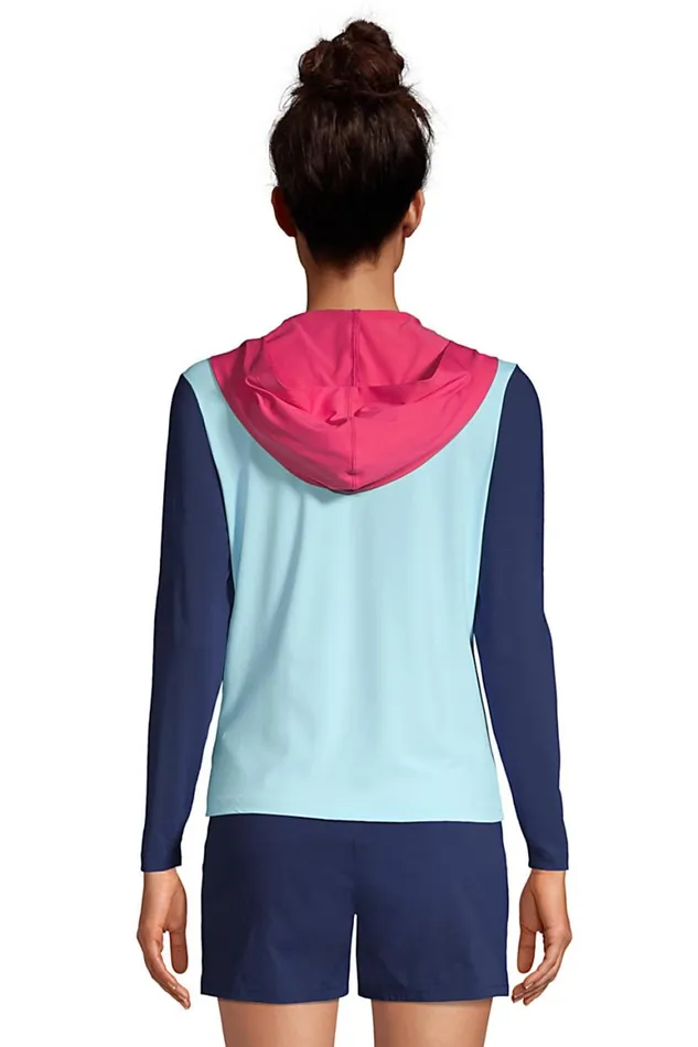 Lands039 End Swimsuits Women Hooded Full Zip Long Sleeve Rash Guard Upf 50 Sun Protection Coverup Pockets Deep Sea Navy Lands039 End Swimsuits Women Hooded Full Zip Long Sleeve Rash Guard Upf 50 Sun Protection Coverup Pockets Deep Sea Navy