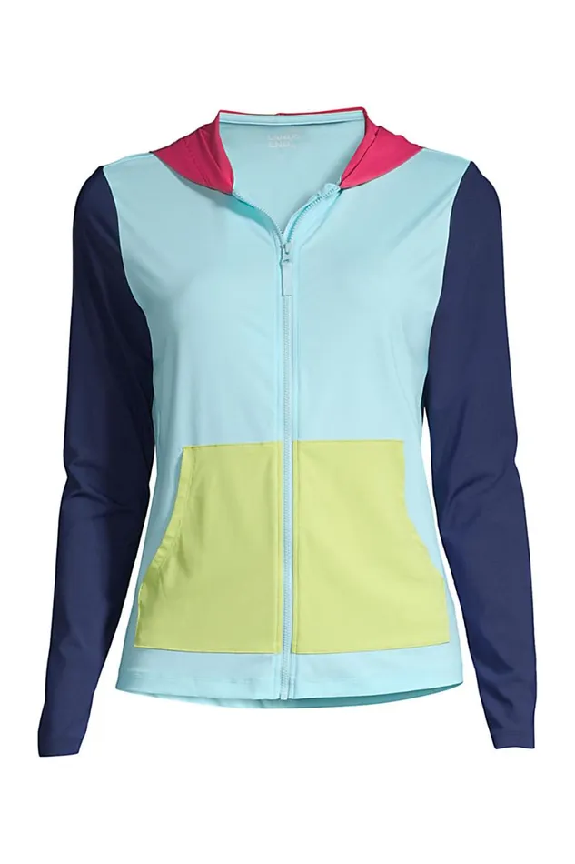 Lands039 End Swimsuits Women Hooded Full Zip Long Sleeve Rash Guard Upf 50 Sun Protection Coverup Pockets Deep Sea Navy Lands039 End Swimsuits Women Hooded Full Zip Long Sleeve Rash Guard Upf 50 Sun Protection Coverup Pockets Deep Sea Navy