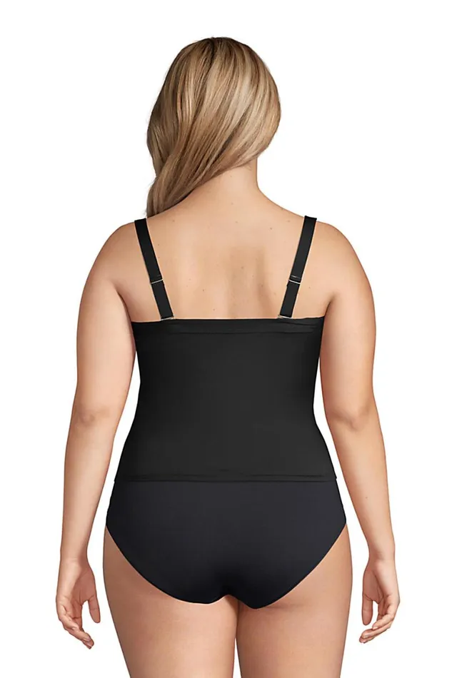Lands039 End Swimsuits Women Plus Size Chlorine Resistant Bandeau Tankini Top Swimsuit With Removable Adjustable Straps Black Lands039 End Swimsuits Women Plus Size Chlorine Resistant Bandeau Tankini Top Swimsuit With Removable Adjustable Straps Black