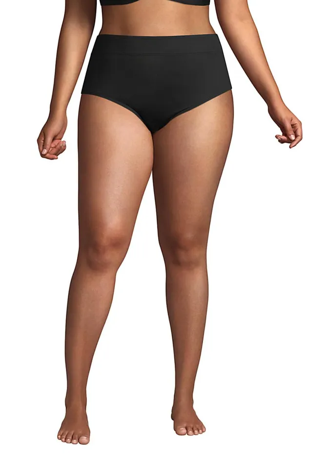 Lands039 End Swimsuits Women Plus Size Chlorine Resistant High Waisted Bikini Bottoms Black Lands039 End Swimsuits Women Plus Size Chlorine Resistant High Waisted Bikini Bottoms Black