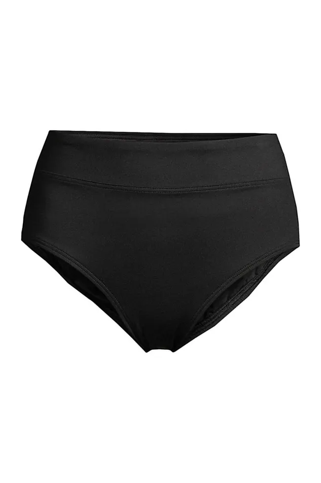 Lands039 End Swimsuits Women Plus Size Chlorine Resistant High Waisted Bikini Bottoms Black Lands039 End Swimsuits Women Plus Size Chlorine Resistant High Waisted Bikini Bottoms Black