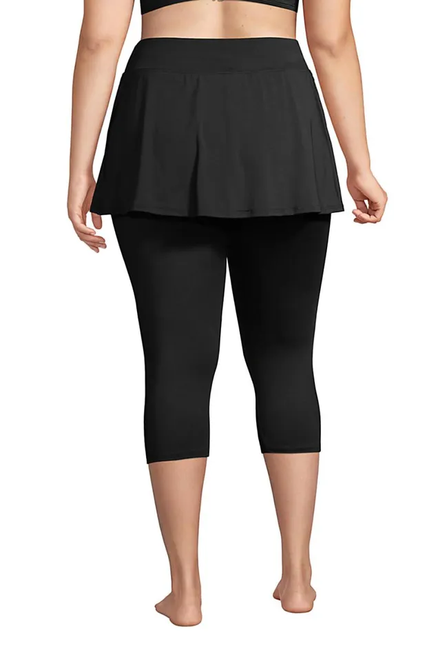 Lands039 End Swimsuits Women Plus Size Chlorine Resistant High Waisted Modest Swim Leggings With Upf 50 Sun Protection Black Lands039 End Swimsuits Women Plus Size Chlorine Resistant High Waisted Modest Swim Leggings With Upf 50 Sun Protection Black