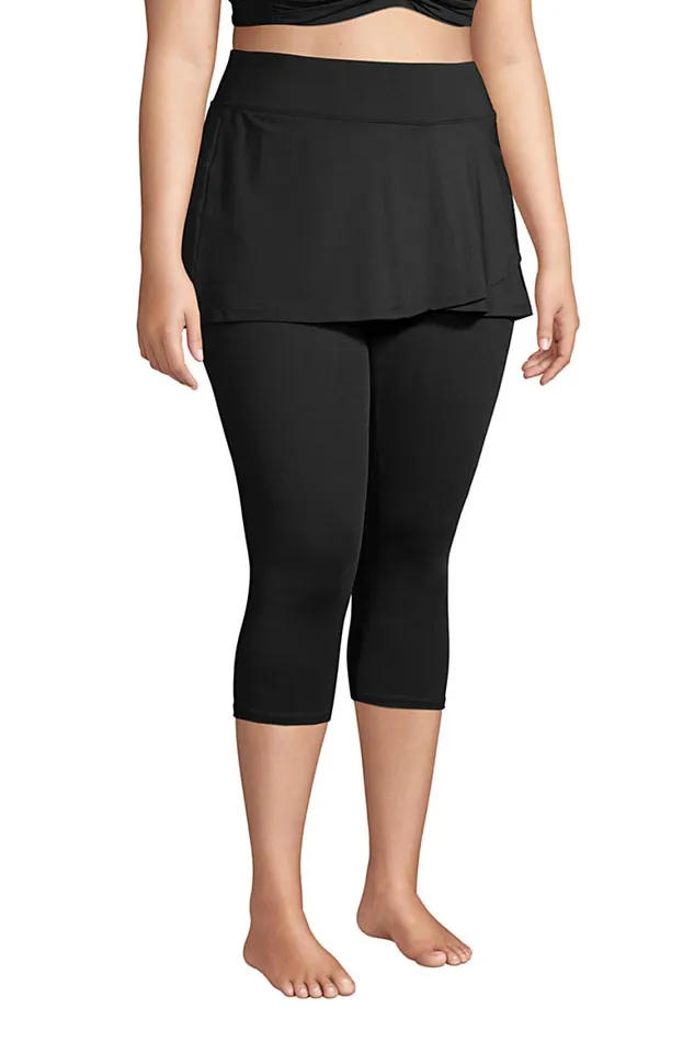 Lands039 End Swimsuits Women Plus Size Chlorine Resistant High Waisted Modest Swim Leggings With Upf 50 Sun Protection Black Lands039 End Swimsuits Women Plus Size Chlorine Resistant High Waisted Modest Swim Leggings With Upf 50 Sun Protection Black