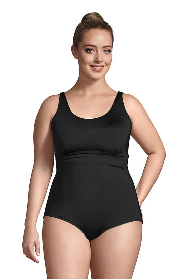 Lands039 End Swimsuits Women Plus Size Chlorine Resistant Scoop Neck Reversible One Piece Swimsuit Black Lands039 End Swimsuits Women Plus Size Chlorine Resistant Scoop Neck Reversible One Piece Swimsuit Black