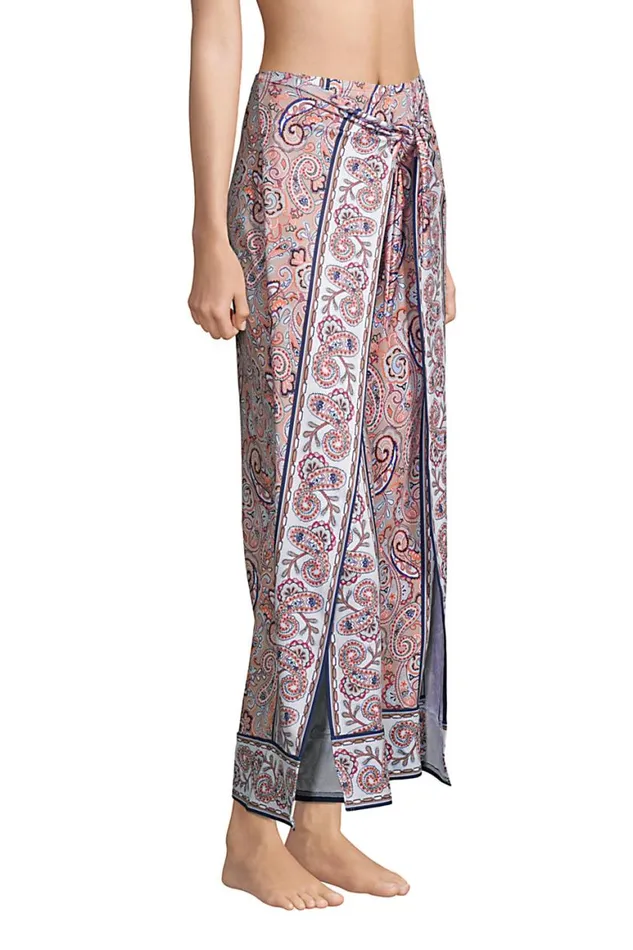 Lands039 End Swimsuits Women Upf 50 Sun Protection Pareo Swim Coverup Pants Clay Bisque Retro Paisley Lands039 End Swimsuits Women Upf 50 Sun Protection Pareo Swim Coverup Pants Clay Bisque Retro Paisley
