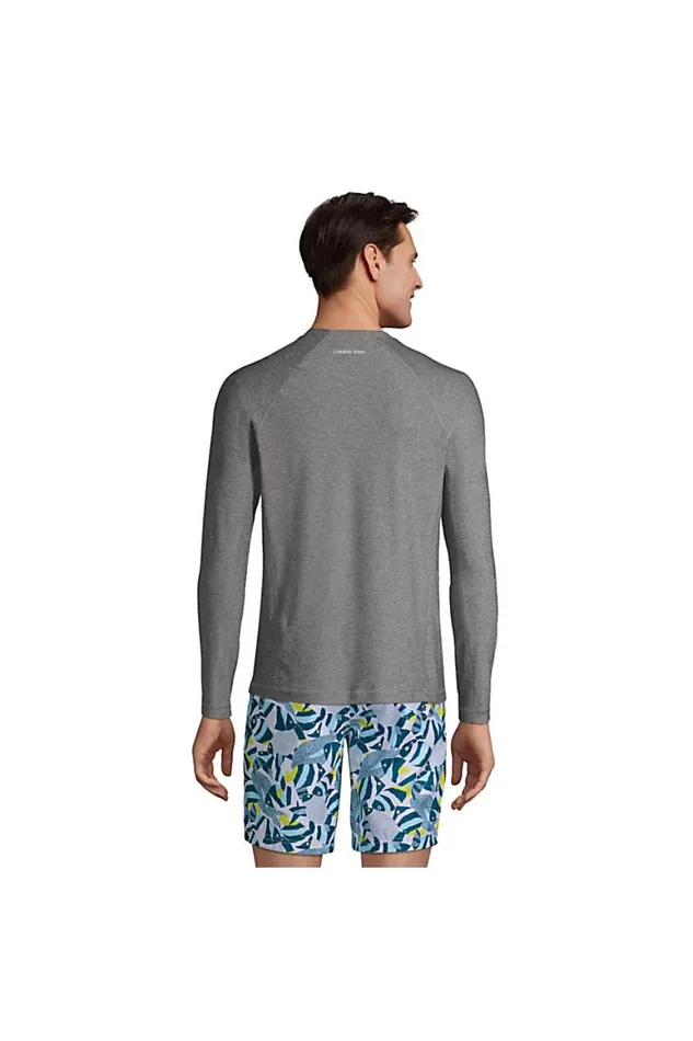 Lands039 End Swimwear Men Long Sleeve Swim Tee Rash Guard Arctic Gray Space Dye Lands039 End Swimwear Men Long Sleeve Swim Tee Rash Guard Arctic Gray Space Dye