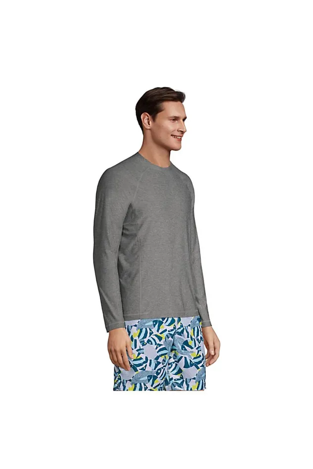 Lands039 End Swimwear Men Long Sleeve Swim Tee Rash Guard Arctic Gray Space Dye Lands039 End Swimwear Men Long Sleeve Swim Tee Rash Guard Arctic Gray Space Dye