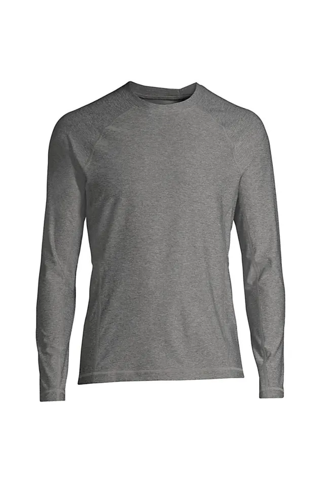 Lands039 End Swimwear Men Long Sleeve Swim Tee Rash Guard Arctic Gray Space Dye Lands039 End Swimwear Men Long Sleeve Swim Tee Rash Guard Arctic Gray Space Dye