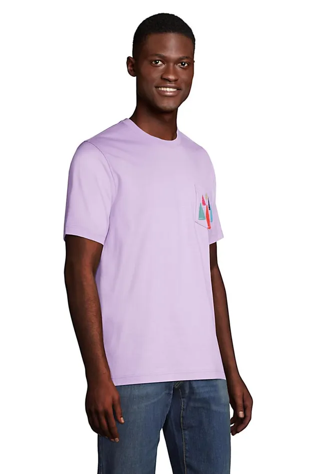 Lands039 End TShirts Men Short Sleeve Supert Graphic Pocket Tshirt Signal Flag Pocket