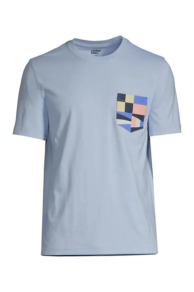 Lands039 End TShirts Men Short Sleeve Supert Graphic Pocket Tshirt Signal Flag Pocket