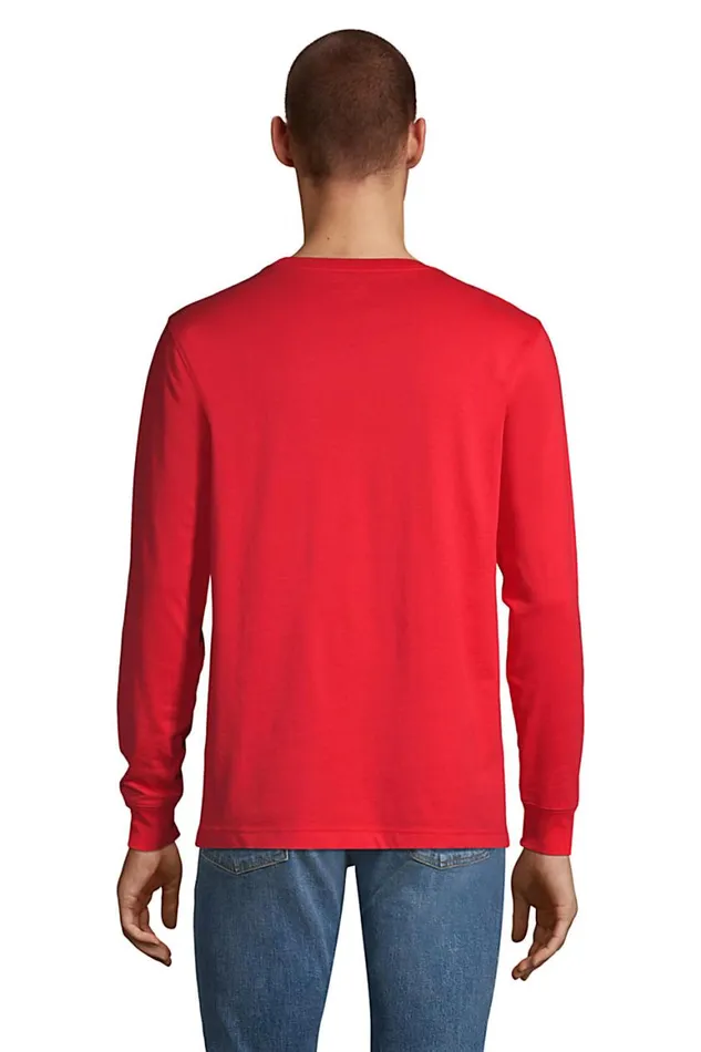 Lands039 End TShirts Men Supert Long Sleeve Tshirt Papaya Orange Lands039 End TShirts Men Supert Long Sleeve Tshirt Papaya Orange