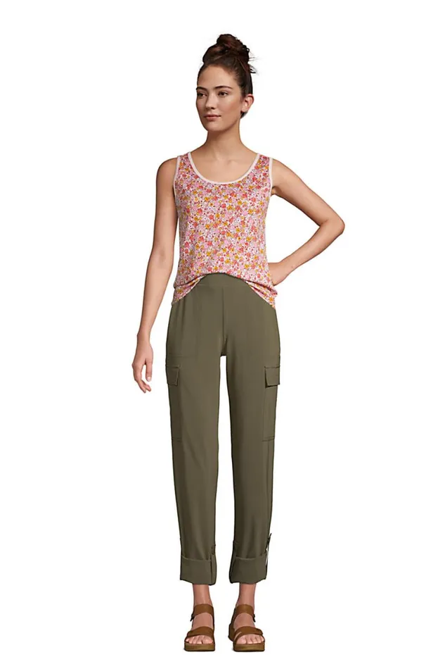 Lands039 End Tops and Tees Women Cotton Tank Top Golden Candle Light