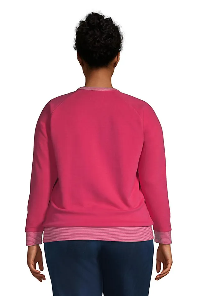 Lands039 End Tops and Tees Women Plus Size Serious Sweats Raglan Sweatshirt Deep Sea Navy Tie Dye Palm Lands039 End Tops and Tees Women Plus Size Serious Sweats Raglan Sweatshirt Deep Sea Navy Tie Dye Palm