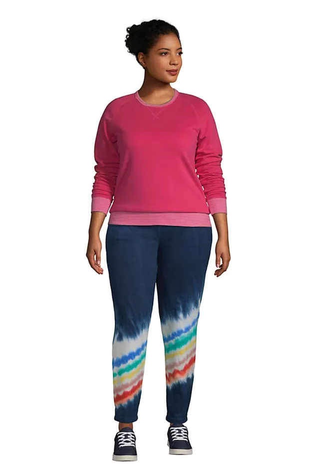 Lands039 End Tops and Tees Women Plus Size Serious Sweats Raglan Sweatshirt Deep Sea Navy Tie Dye Palm Lands039 End Tops and Tees Women Plus Size Serious Sweats Raglan Sweatshirt Deep Sea Navy Tie Dye Palm