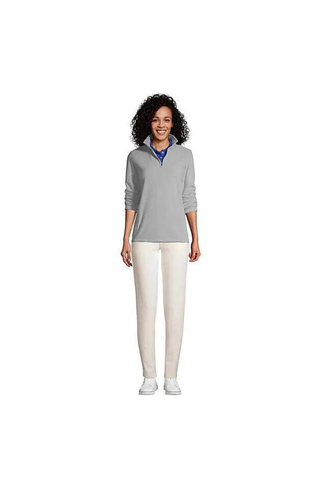 Lands039 End Tops and Tees Women Thermacheck 100 Fleece Quarter Zip Pullover Top Harbor Gray Lands039 End Tops and Tees Women Thermacheck 100 Fleece Quarter Zip Pullover Top Harbor Gray