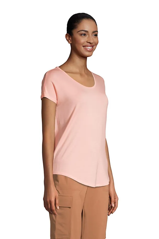 Lands039 End Tops and Tees Women Uneck Jersey Tshirt Light Blue Radiance Lands039 End Tops and Tees Women Uneck Jersey Tshirt Light Blue Radiance