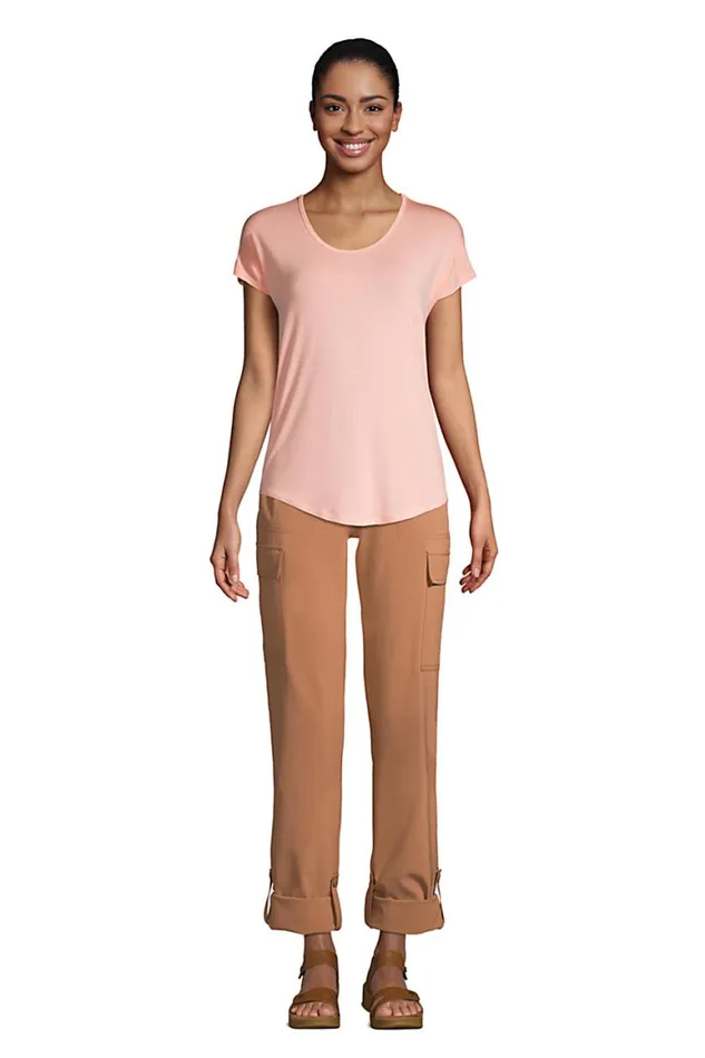Lands039 End Tops and Tees Women Uneck Jersey Tshirt Light Blue Radiance Lands039 End Tops and Tees Women Uneck Jersey Tshirt Light Blue Radiance