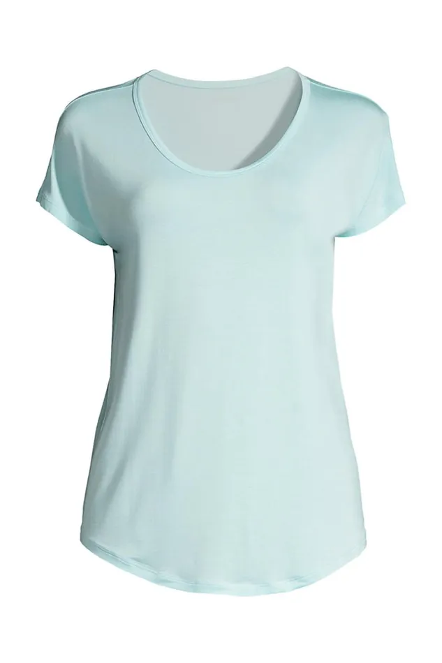 Lands039 End Tops and Tees Women Uneck Jersey Tshirt Light Blue Radiance Lands039 End Tops and Tees Women Uneck Jersey Tshirt Light Blue Radiance