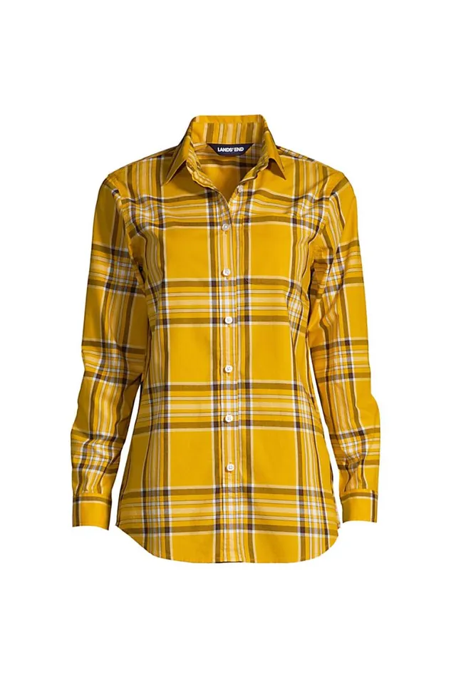 Lands039 End Tunic Tops Women Cotton Boyfriend Fit Long Sleeve Tunic Top Athletic Gold Artisan Plaid Lands039 End Tunic Tops Women Cotton Boyfriend Fit Long Sleeve Tunic Top Athletic Gold Artisan Plaid