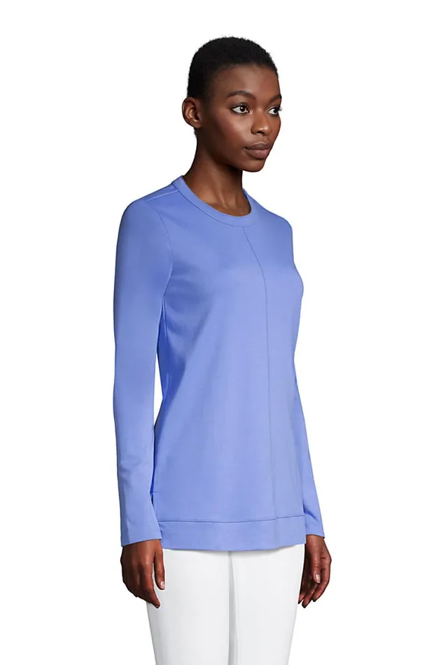 Lands039 End Tunic Tops Women Cotton Polyester Long Sleeve Open Crew Neck Tunic Black Lands039 End Tunic Tops Women Cotton Polyester Long Sleeve Open Crew Neck Tunic Black