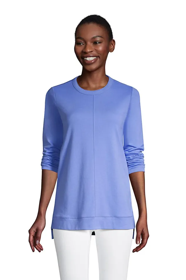 Lands039 End Tunic Tops Women Cotton Polyester Long Sleeve Open Crew Neck Tunic Black Lands039 End Tunic Tops Women Cotton Polyester Long Sleeve Open Crew Neck Tunic Black