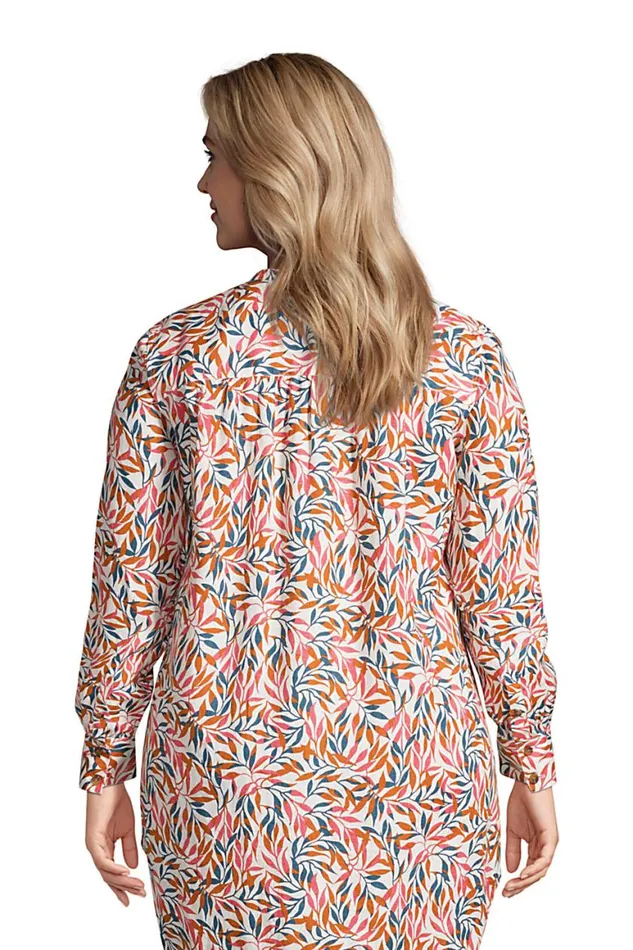 Lands039 End Tunic Tops Women Plus Size Linen Aline Long Sleeve Tunic Top Soft Mojave Rose Lands039 End Tunic Tops Women Plus Size Linen Aline Long Sleeve Tunic Top Soft Mojave Rose