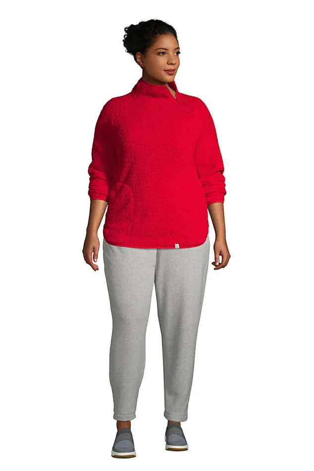 Lands039 End Tunic Tops Women Plus Size Long Sleeve Relaxed Fit Sherpa Fleece Mock Zip Tunic Rubellite Colorblock Lands039 End Tunic Tops Women Plus Size Long Sleeve Relaxed Fit Sherpa Fleece Mock Zip Tunic Rubellite Colorblock