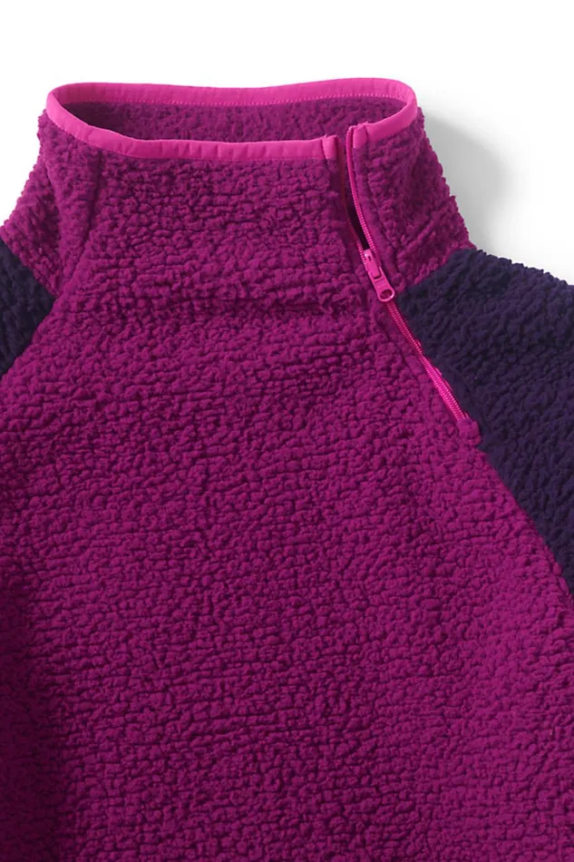 Lands039 End Tunic Tops Women Plus Size Long Sleeve Relaxed Fit Sherpa Fleece Mock Zip Tunic Rubellite Colorblock Lands039 End Tunic Tops Women Plus Size Long Sleeve Relaxed Fit Sherpa Fleece Mock Zip Tunic Rubellite Colorblock