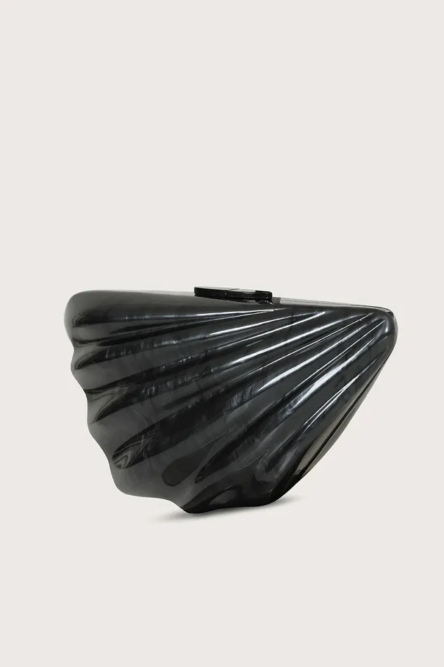 Lavish Alice Clutch Bags LOTTIE Acrylic Shell Clutch Bag In Black Black 8211 Women