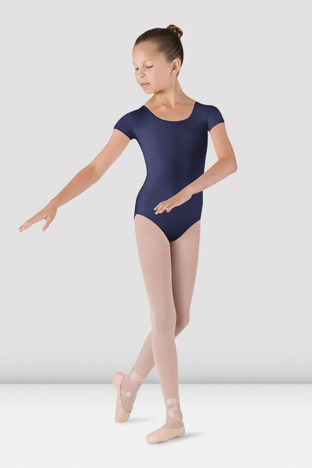 Leotards Children Bloch Girls Dujour Cap Sleeve Leotard Navy