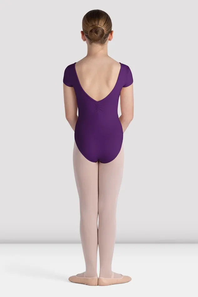 Leotards Children Bloch Girls Piper Cap Sleeve Leotard Aubergine