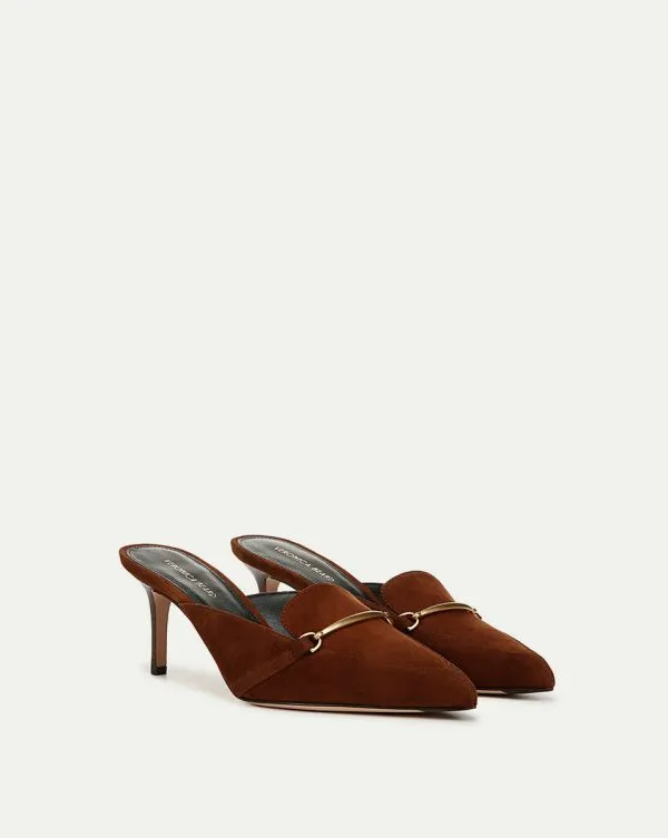 Leslie Suede Mule Cedar Women Veronica Beard Shoes Leslie Suede Mule Cedar Women Veronica Beard Shoes