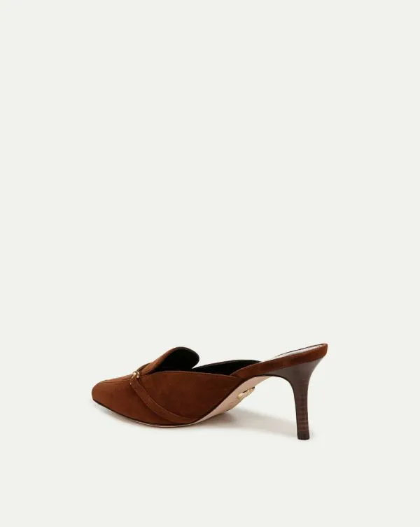Leslie Suede Mule Cedar Women Veronica Beard Shoes Leslie Suede Mule Cedar Women Veronica Beard Shoes